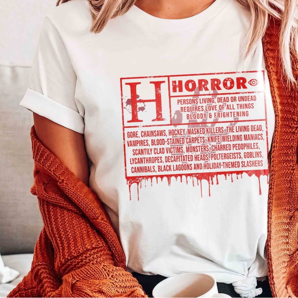 Rate H for Horror Movie T Shirt